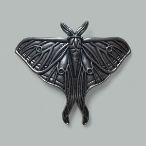 3.20” Silver Moth Hair Clip